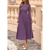 image:imagePRETTYGARDEN Womens Sweater Dress 2026 Long Sleeve Elegant Knit A Line Fall Wedding Guest Cocktail Midi Winter DressesGrey Purple
