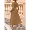 image:imagePRETTYGARDEN Womens Sweater Dress 2026 Long Sleeve Elegant Knit A Line Fall Wedding Guest Cocktail Midi Winter DressesKhaki