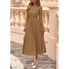 image:imagePRETTYGARDEN Womens Sweater Dress 2026 Long Sleeve Elegant Knit A Line Fall Wedding Guest Cocktail Midi Winter DressesKhaki