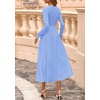 image:imagePRETTYGARDEN Womens Sweater Dress 2026 Long Sleeve Elegant Knit A Line Fall Wedding Guest Cocktail Midi Winter DressesLight Blue