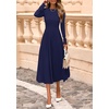 image:imagePRETTYGARDEN Womens Sweater Dress 2026 Long Sleeve Elegant Knit A Line Fall Wedding Guest Cocktail Midi Winter DressesNavy Blue