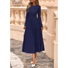 image:imagePRETTYGARDEN Womens Sweater Dress 2026 Long Sleeve Elegant Knit A Line Fall Wedding Guest Cocktail Midi Winter DressesNavy Blue