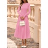 image:imagePRETTYGARDEN Womens Sweater Dress 2026 Long Sleeve Elegant Knit A Line Fall Wedding Guest Cocktail Midi Winter DressesPink
