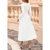 image:imagePRETTYGARDEN Womens Sweater Dress 2026 Long Sleeve Elegant Knit A Line Fall Wedding Guest Cocktail Midi Winter DressesWhite