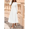 image:imagePRETTYGARDEN Womens Sweater Dress 2026 Long Sleeve Elegant Knit A Line Fall Wedding Guest Cocktail Midi Winter DressesWhite