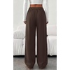 image:imagePRETTYGARDEN Fall Womens Sweatpants Baggy Wide Leg Pants with Pockets  Elastic Waist Loose Lounge Pants for Women Tailored Soft Cotton Sweatpants Women Fashion Y2k Outfits Jogger SweatpantBrown