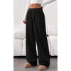 image:imagePRETTYGARDEN Fall Womens Sweatpants Baggy Wide Leg Pants with Pockets  Elastic Waist Loose Lounge Pants for Women Tailored Soft Cotton Sweatpants Women Fashion Y2k Outfits Jogger SweatpantBlack