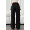 image:imagePRETTYGARDEN Fall Womens Sweatpants Baggy Wide Leg Pants with Pockets  Elastic Waist Loose Lounge Pants for Women Tailored Soft Cotton Sweatpants Women Fashion Y2k Outfits Jogger SweatpantBlack