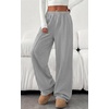 image:imagePRETTYGARDEN Fall Womens Sweatpants Baggy Wide Leg Pants with Pockets  Elastic Waist Loose Lounge Pants for Women Tailored Soft Cotton Sweatpants Women Fashion Y2k Outfits Jogger SweatpantGrey