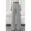 image:imagePRETTYGARDEN Fall Womens Sweatpants Baggy Wide Leg Pants with Pockets  Elastic Waist Loose Lounge Pants for Women Tailored Soft Cotton Sweatpants Women Fashion Y2k Outfits Jogger SweatpantGrey