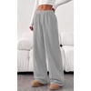 image:imagePRETTYGARDEN Fall Womens Sweatpants Baggy Wide Leg Pants with Pockets  Elastic Waist Loose Lounge Pants for Women Tailored Soft Cotton Sweatpants Women Fashion Y2k Outfits Jogger SweatpantGrey