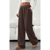 image:imagePRETTYGARDEN Fall Womens Sweatpants Baggy Wide Leg Pants with Pockets  Elastic Waist Loose Lounge Pants for Women Tailored Soft Cotton Sweatpants Women Fashion Y2k Outfits Jogger SweatpantBrown