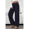 image:imagePRETTYGARDEN Fall Womens Sweatpants Baggy Wide Leg Pants with Pockets  Elastic Waist Loose Lounge Pants for Women Tailored Soft Cotton Sweatpants Women Fashion Y2k Outfits Jogger SweatpantNavy Blue