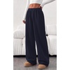 image:imagePRETTYGARDEN Fall Womens Sweatpants Baggy Wide Leg Pants with Pockets  Elastic Waist Loose Lounge Pants for Women Tailored Soft Cotton Sweatpants Women Fashion Y2k Outfits Jogger SweatpantNavy Blue