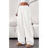 image:imagePRETTYGARDEN Fall Womens Sweatpants Baggy Wide Leg Pants with Pockets  Elastic Waist Loose Lounge Pants for Women Tailored Soft Cotton Sweatpants Women Fashion Y2k Outfits Jogger SweatpantWhite