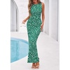 image:imagePRETTYGARDEN Womens Summer Wedding Guest Maxi Dress 2026 Spring Formal Floral Mesh Sleeveless Bodycon Vacation Long DressesDot Green