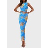 image:imagePRETTYGARDEN Womens Summer Wedding Guest Maxi Dress 2026 Spring Formal Floral Mesh Sleeveless Bodycon Vacation Long DressesFloral Blue