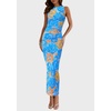 image:imagePRETTYGARDEN Womens Summer Wedding Guest Maxi Dress 2026 Spring Formal Floral Mesh Sleeveless Bodycon Vacation Long DressesFloral Blue