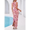 image:imagePRETTYGARDEN Womens Summer Wedding Guest Maxi Dress 2026 Spring Formal Floral Mesh Sleeveless Bodycon Vacation Long DressesFloral Brown Beige