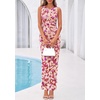 image:imagePRETTYGARDEN Womens Summer Wedding Guest Maxi Dress 2026 Spring Formal Floral Mesh Sleeveless Bodycon Vacation Long DressesFloral Brown Beige