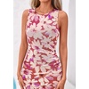 image:imagePRETTYGARDEN Womens Summer Wedding Guest Maxi Dress 2026 Spring Formal Floral Mesh Sleeveless Bodycon Vacation Long DressesFloral Brown Beige