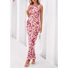 image:imagePRETTYGARDEN Womens Summer Wedding Guest Maxi Dress 2026 Spring Formal Floral Mesh Sleeveless Bodycon Vacation Long DressesFloral Brown Beige