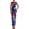 image:imagePRETTYGARDEN Womens Summer Wedding Guest Maxi Dress 2026 Spring Formal Floral Mesh Sleeveless Bodycon Vacation Long DressesFloral Grey Blue