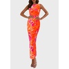 image:imagePRETTYGARDEN Womens Summer Wedding Guest Maxi Dress 2026 Spring Formal Floral Mesh Sleeveless Bodycon Vacation Long DressesFloral Orange