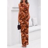 image:imagePRETTYGARDEN Womens Summer Wedding Guest Maxi Dress 2026 Spring Formal Floral Mesh Sleeveless Bodycon Vacation Long DressesFloral Red Brown