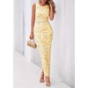 image:imagePRETTYGARDEN Womens Summer Wedding Guest Maxi Dress 2026 Spring Formal Floral Mesh Sleeveless Bodycon Vacation Long DressesFloral Yellow
