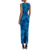 image:imagePRETTYGARDEN Womens Summer Wedding Guest Maxi Dress 2026 Spring Formal Floral Mesh Sleeveless Bodycon Vacation Long DressesGreen Blue Flower