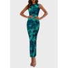 image:imagePRETTYGARDEN Womens Summer Wedding Guest Maxi Dress 2026 Spring Formal Floral Mesh Sleeveless Bodycon Vacation Long DressesLake Blue Floral
