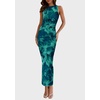 image:imagePRETTYGARDEN Womens Summer Wedding Guest Maxi Dress 2026 Spring Formal Floral Mesh Sleeveless Bodycon Vacation Long DressesLake Blue Floral