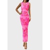 image:imagePRETTYGARDEN Womens Summer Wedding Guest Maxi Dress 2026 Spring Formal Floral Mesh Sleeveless Bodycon Vacation Long DressesLeaves Pink