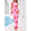 image:imagePRETTYGARDEN Womens Summer Wedding Guest Maxi Dress 2026 Spring Formal Floral Mesh Sleeveless Bodycon Vacation Long DressesPink Big Floral