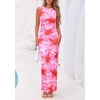 image:imagePRETTYGARDEN Womens Summer Wedding Guest Maxi Dress 2026 Spring Formal Floral Mesh Sleeveless Bodycon Vacation Long DressesPink Big Floral