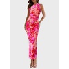 image:imagePRETTYGARDEN Womens Summer Wedding Guest Maxi Dress 2026 Spring Formal Floral Mesh Sleeveless Bodycon Vacation Long DressesPink Floral