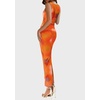 image:imagePRETTYGARDEN Womens Summer Wedding Guest Maxi Dress 2026 Spring Formal Floral Mesh Sleeveless Bodycon Vacation Long DressesPrint Orange