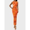 image:imagePRETTYGARDEN Womens Summer Wedding Guest Maxi Dress 2026 Spring Formal Floral Mesh Sleeveless Bodycon Vacation Long DressesPrint Orange